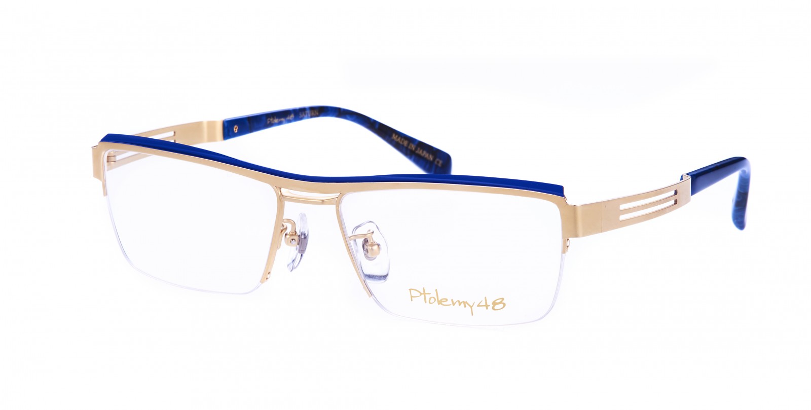 【美品】Ptolemy48 トレミー48 サターンSATURN ST-06WH 度付きカラーレンズメガネサングラス トレミー48 PT-096 SATURN Limited Series ホワイト Ptolemy48 SATURN